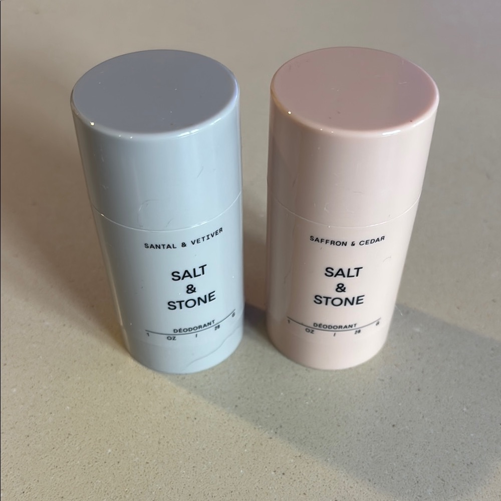 Salt & Stone Deodorant Set - Santal & Vetiver, Saffron & Cedar